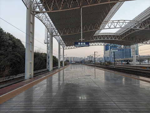 常州站高鐵月臺空境