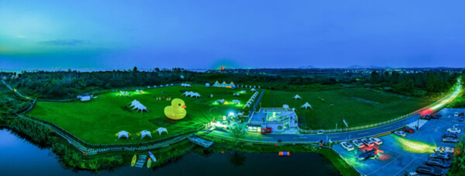 紅石咀露營地夜景