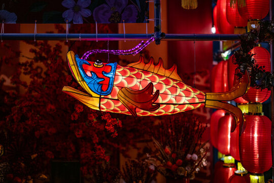春節(jié)年年有余燈飾