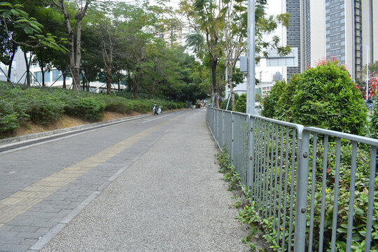 深圳坂田稼先路綠色人行道