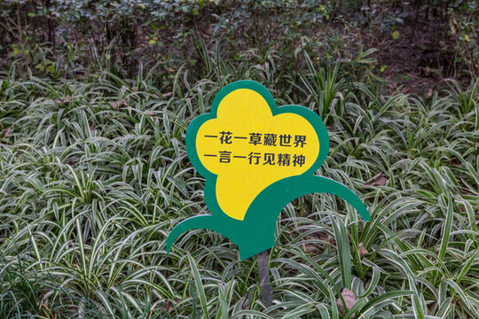愛護(hù)花草指示牌