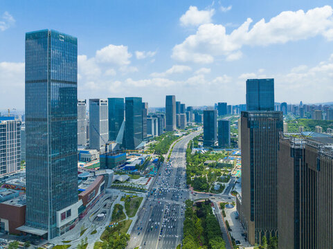 山東濟(jì)南中央商務(wù)區(qū)航拍