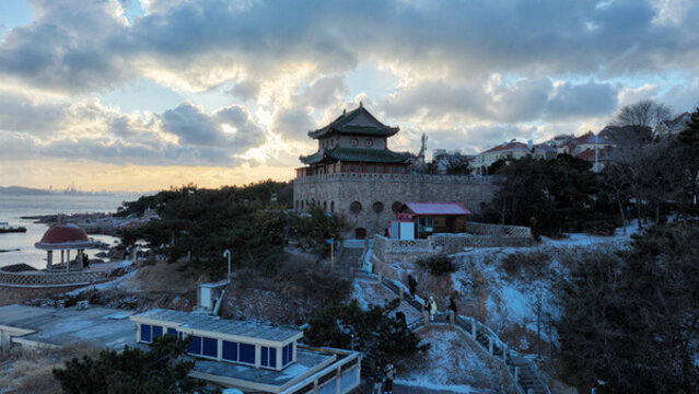 青島老城區(qū)雪景
