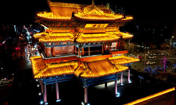 宣化古城清遠樓夜景