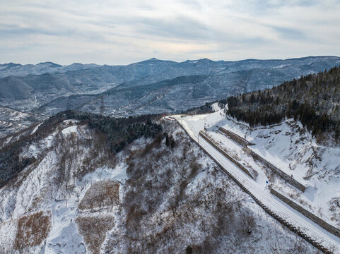 濟南彩西路雪景霧凇