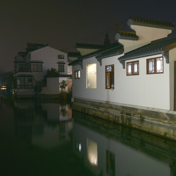 蘇州平江路的古建筑夜景