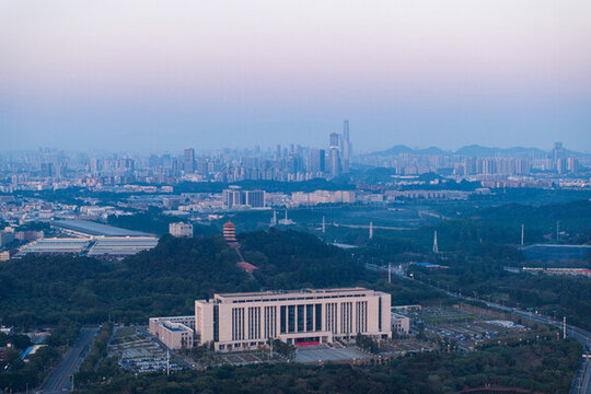 東莞龍年新年春節(jié)城市航拍風(fēng)景