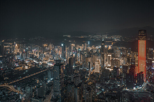 深圳羅湖東門地王京基一百夜景