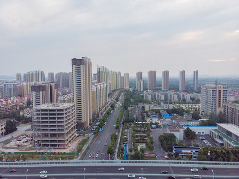 城市高架航拍