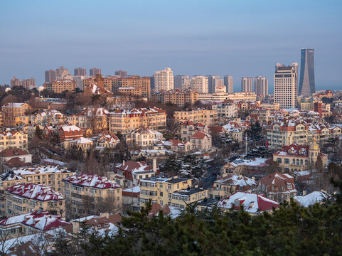 超高清青島城市風(fēng)光雪景