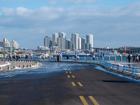 超高清青島城市風(fēng)光雪景