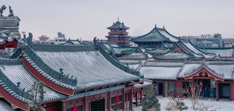 河南開封府雪景