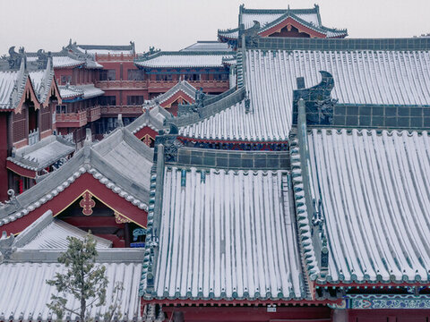 河南開封府雪景