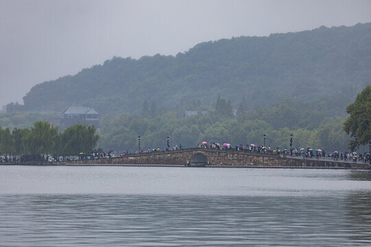 杭州西湖著名景点自然风光