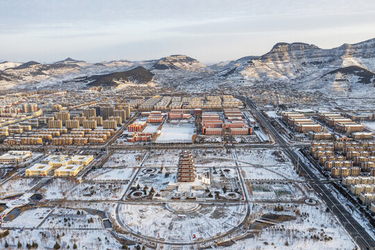 翼云廣場雪景