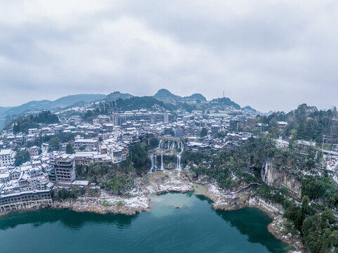 芙蓉鎮(zhèn)的雪景