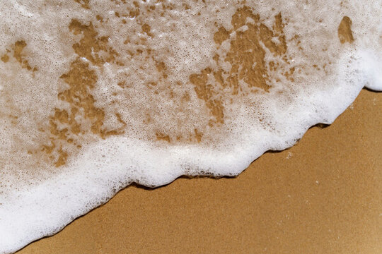 海水水花泡沫沙滩浪花泡沫