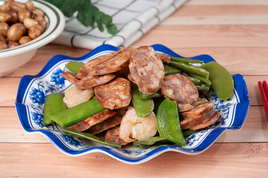 臘味荷蘭豆蝦仁