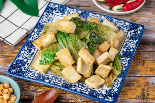 生菜燒豆腐