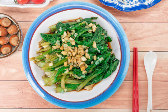 蒜蓉油麥菜