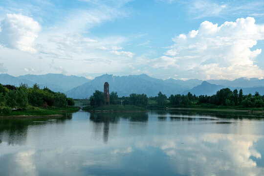 灃河夏景