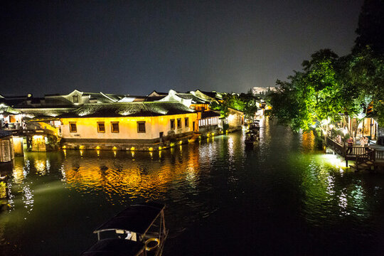 烏鎮(zhèn)水鄉(xiāng)夜景