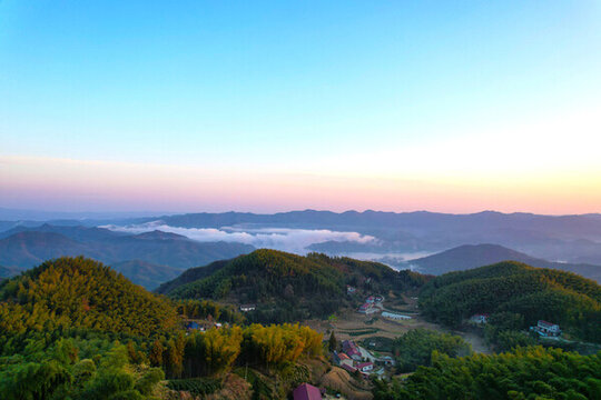 霍山汪家沖日出云海