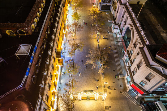 中國黑龍江哈爾濱中央大街夜景