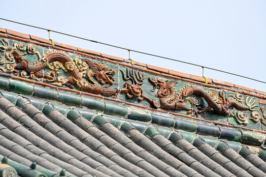 龍雕刻龍元素龍檐獸山陜甘會館