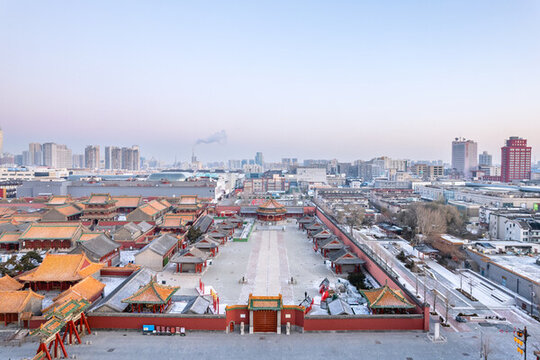 中國遼寧沈陽故宮大政殿古建筑