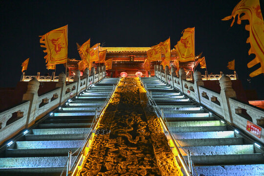 開封龍亭公園燈籠燈會(huì)花燈夜景