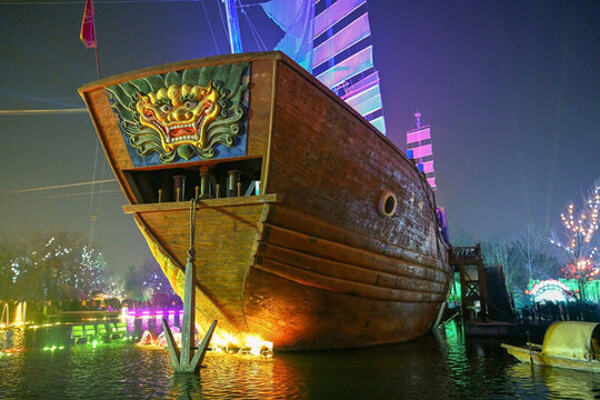 燈會(huì)燈籠彩燈開封大宋武俠城夜景