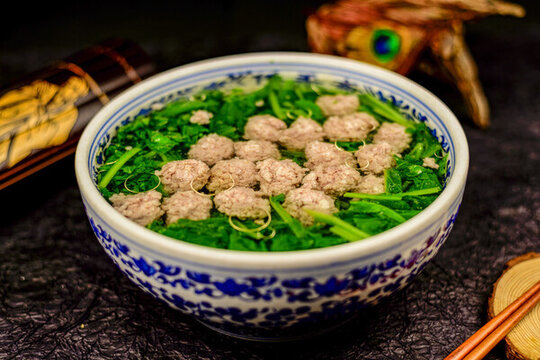 蘿卜菜肉圓湯