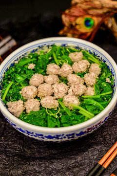 蘿卜菜肉圓湯