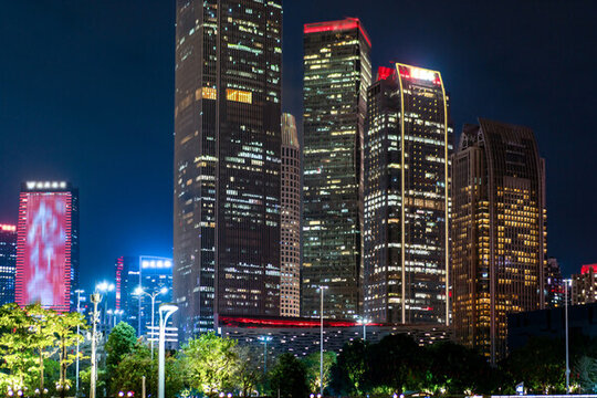 广州IFC国际金融中心夜景