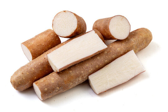 生山藥食材白底圖特寫(xiě)