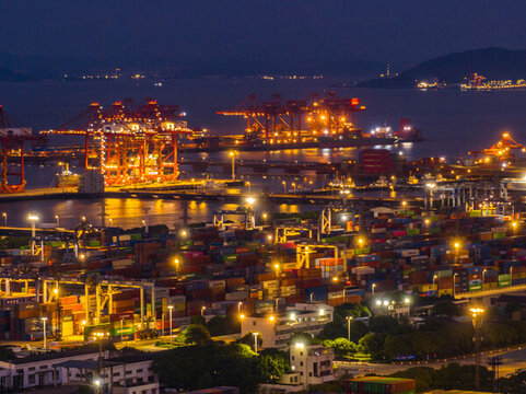 北侖保稅區(qū)夜景