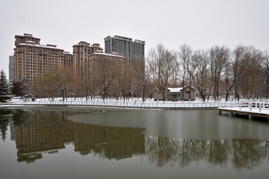 石家莊東環(huán)公園雪景