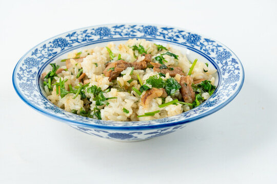 香菜肉絲炒飯