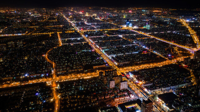 中國(guó)長(zhǎng)春南部新城夜景