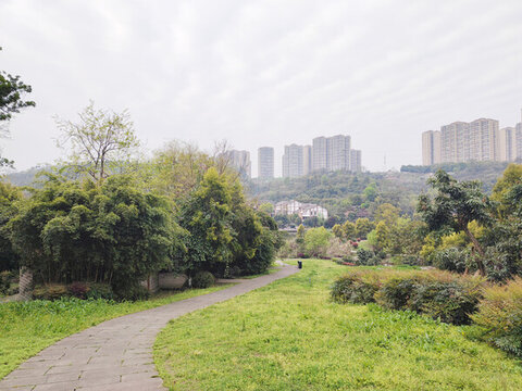 公園石板路