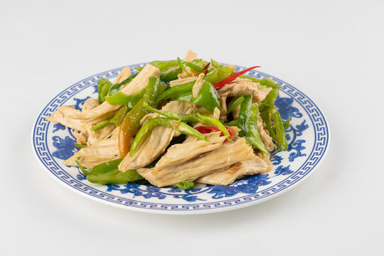 青椒炒腐竹結(jié)