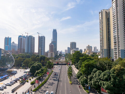 廣西南寧城市風(fēng)光航拍圖