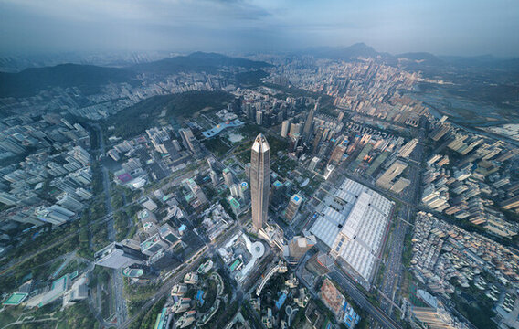 深圳福田全景航拍