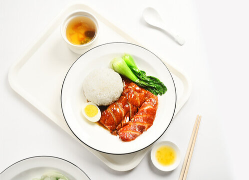 烤鴨燒鵝叉燒飯