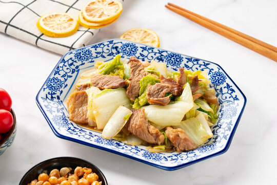 娃娃菜炒瘦肉