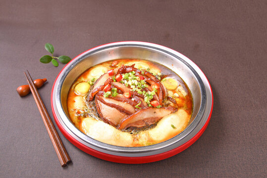 扣肉蒸蛋