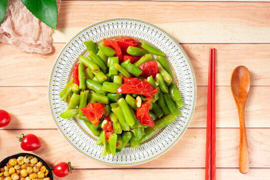 豆角燒番茄