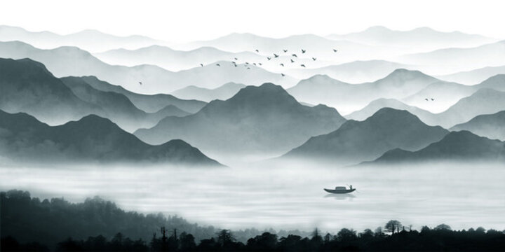 水墨山水畫