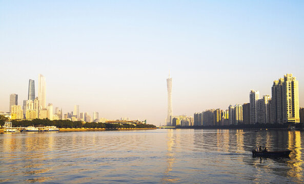 中國廣東廣州珠江沿岸風(fēng)光